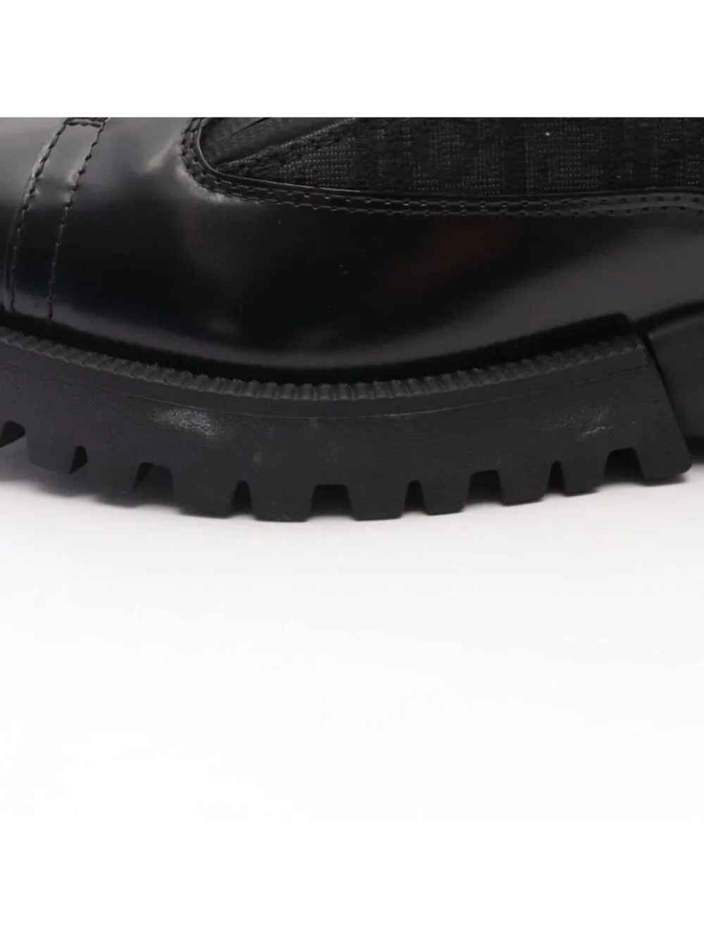 Dior Sneakers Combat Oblique Jacquard Derby Shoes Leather Canvas